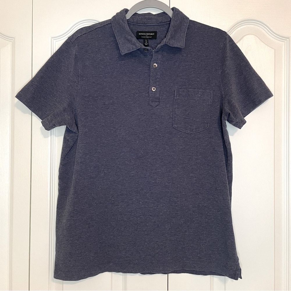 ⭐️ 5/$25 Banana Republic wicking pique polo